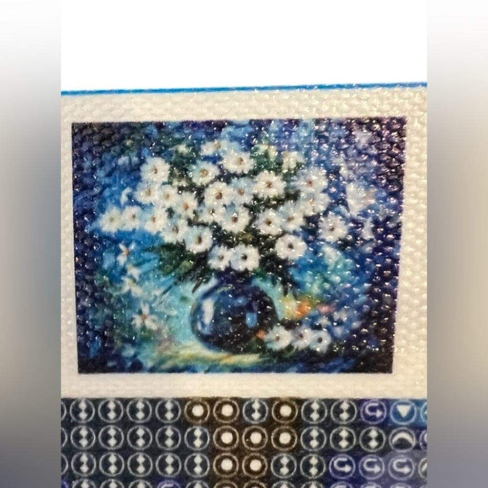 Blue Daisy Floral Diamond Art Painting Kit 5D Full Round Drill 50*40 cm NEW